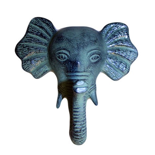 Elephant Metal Hook Teal